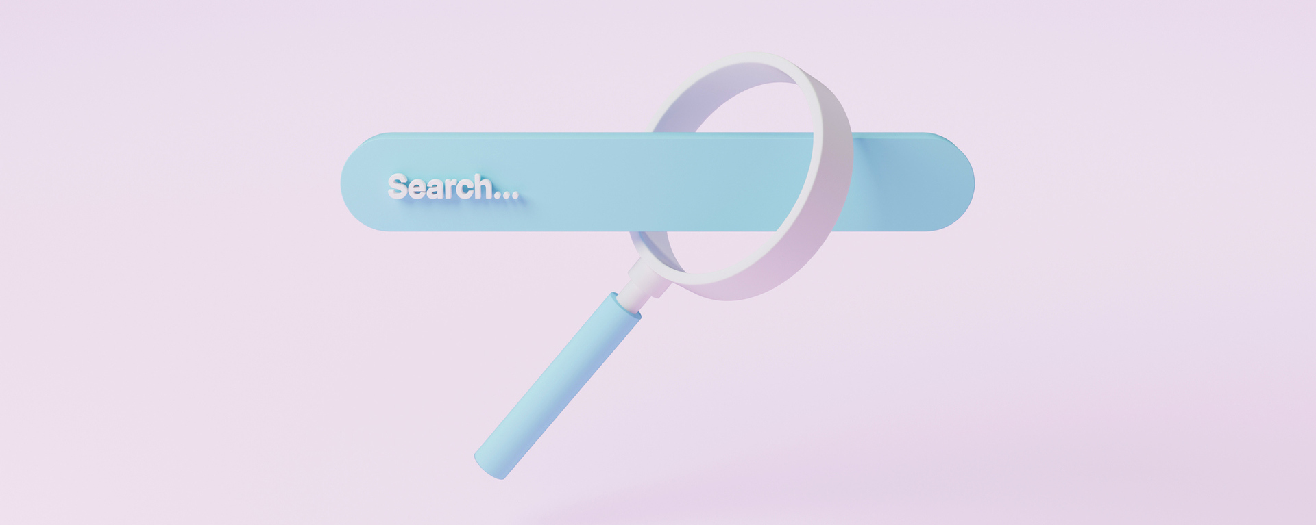 A search bar inside a magnifying glass