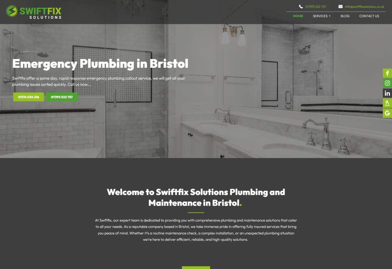 A responsive website for Swift Fix Solutions by it'seeze Bristol