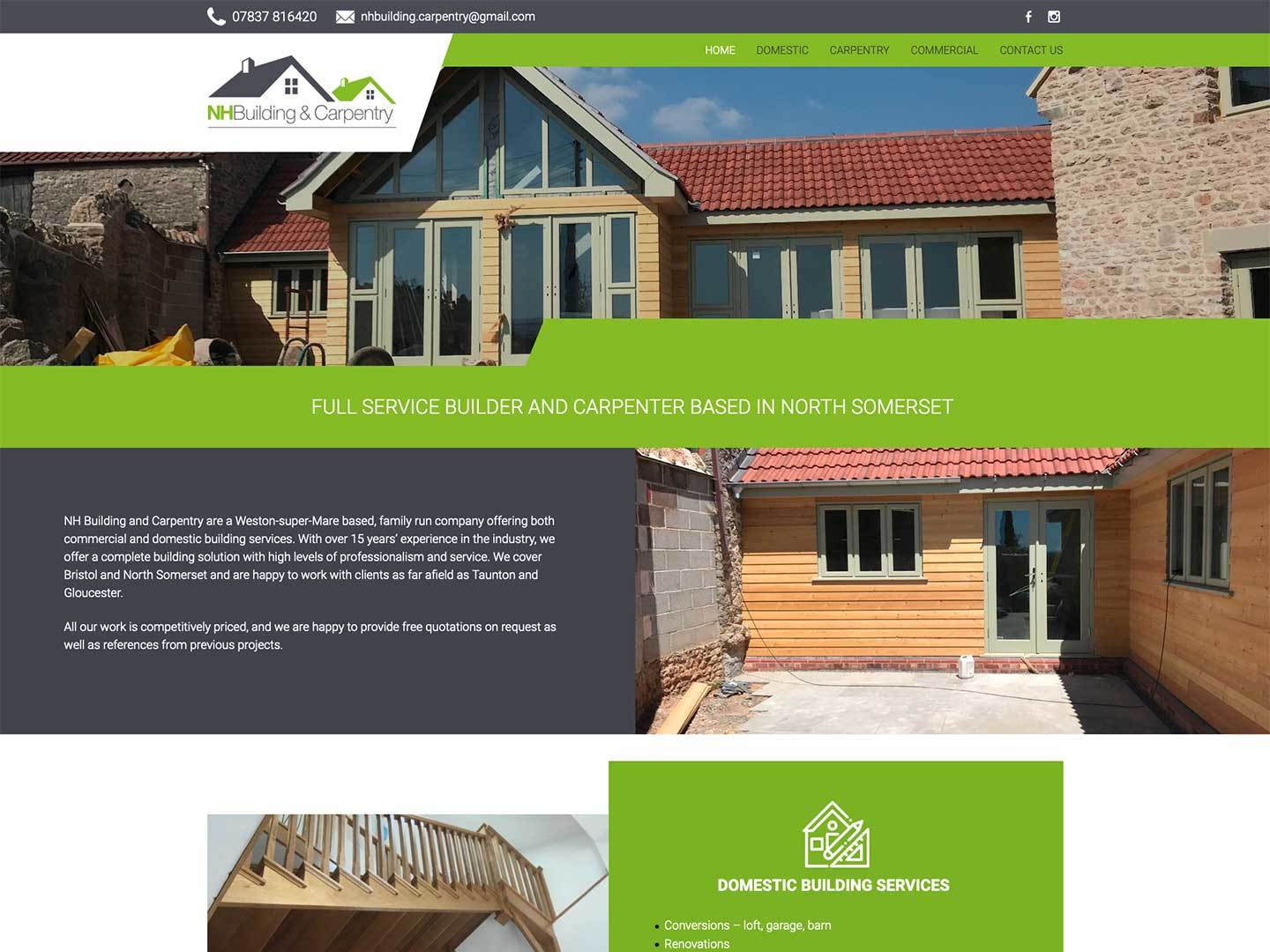 builders website design